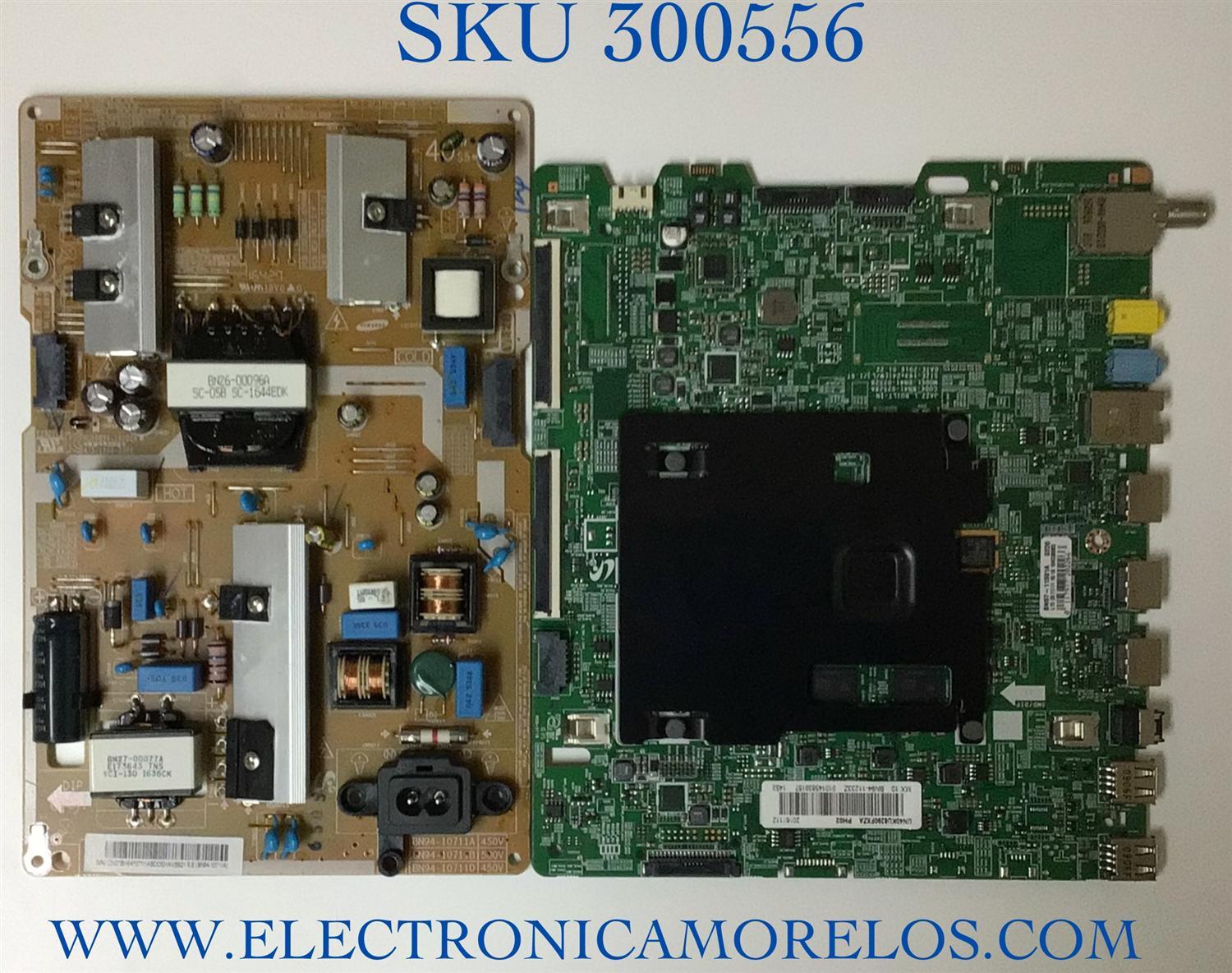 KIT DE TARJETAS PARA TV SAMSUNG / NUMERO DE PARTE MAIN BN94-11233Z / BN41-02528A / BN97-11591A / BN9411233Z / NUMERO DE PARTE FUENTE BN94-10711A / L40S5B_KVD / BN9410711A / PANEL CY-GK040HGLV3H / MODELO UN40KU6290 / UN40KU6290FXZA FB02